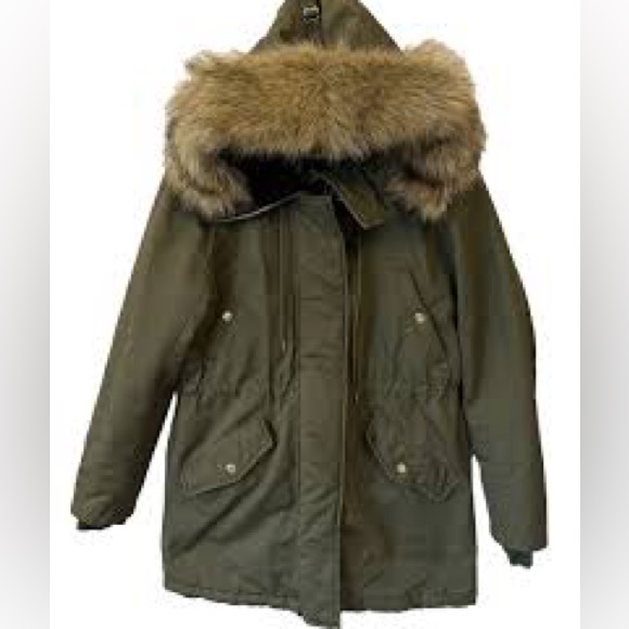 J. Crew XXL - The Perfect Winter Parka Eco-Friendly PrimaLoft Dark Green - Picture 5 of 8